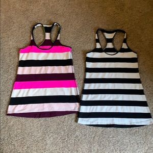 Lot of two Lululemon cool racerback tanks, size 8